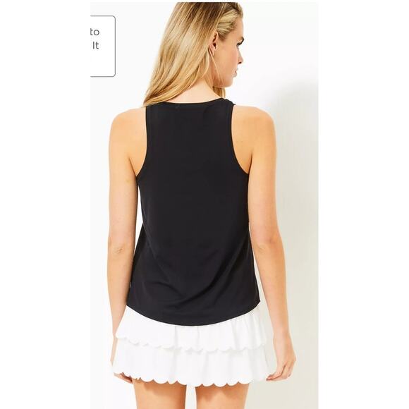Lilly Pulitzer Luxletic Westley Active Tank – XXS Blue UPF 50+ EUC Preppy Chic - Picture 2 of 10